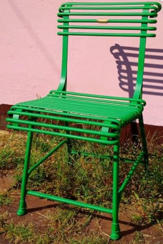 Casa Padrino Art Nouveau garden chair green 44 x 50 cm - Handcrafted wrought iron chair - Nostalgic garden & patio furniture