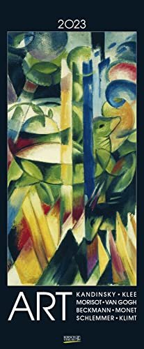 Art - Kalender 2023 - Hochformat - Korsch-Verlag Kunstkalender mit Meisterwerken der verschiedenen Epochen - Vertikal-Kalender - 28,5 cm x 69 cm