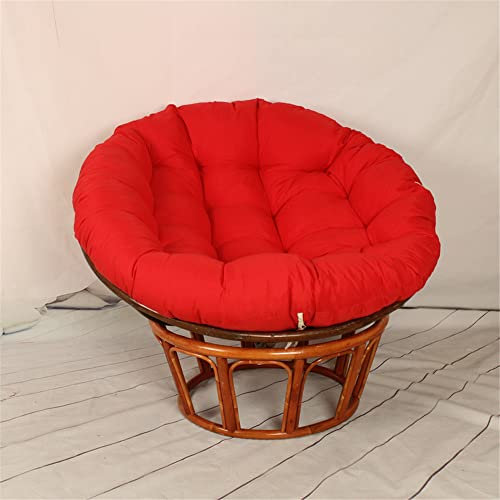 Morbuy Papasansessel Kissen Sitzauflage, Rundes Dicke Stuhlkissen Bequem Weich Sitzkissen Hängesessel für Indoor Outdoor Garten Stuhlauflage (80x80CM,rot)