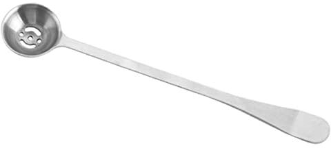 Jagowa Stainless Steel Olive Spoon with Drain Hole Slotted Spoon Cherry Spoon Serving Tools Slotted Spoons for Jar