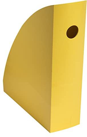 Exacompta - Réf. 18208D - 1 Porte-revue MAG CUBE BeeBlue, classeur à revue, rangement pour documents, catalogues, magazines largeur 8,2 cm - Pour formats A4 et A4 maxi - Couleur safran