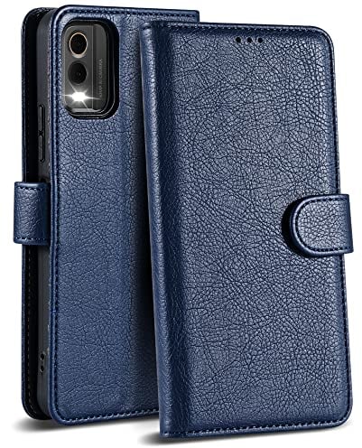Case Collection for Nokia C32 Phone Case - Premium Leather Folio Flip Cover | RFID-Technology | Kickstand | Money and Card Holder Wallet | Compatible with Nokia C32 Case