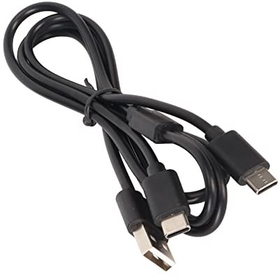 Cable de Carga Divisor Tipo C de Puerto Dual, Cable de Carga Multi USB C 2 en 1 para PS VR2 para para Switch, para Switch OLED, 2.8 Pies