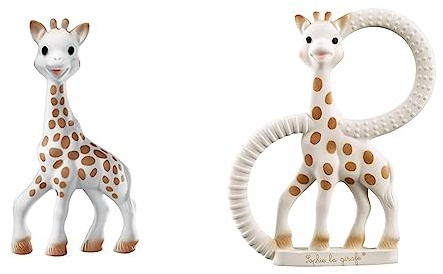 Sophie la girafe Original Teething Toy & Ring, 100% Natural Rubber, Phthalate-Free, Easy to Grip Teether, Suitable for Newborns - Fresh Touch Box