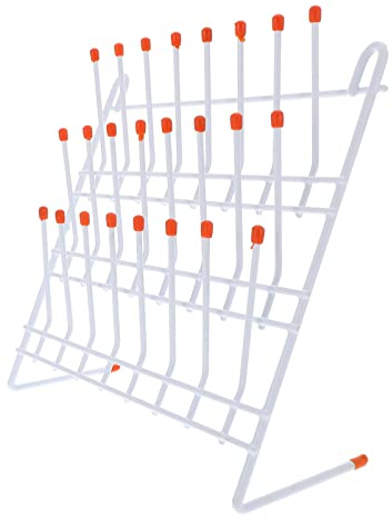 ULTECHNOVO Rejilla De Goteo Soporte De Material De Laboratorio Estante De De Cristalería De Estante De Secado De Laboratorio Cepillo Secador Biberón Clavar La Pared Metal Tubular