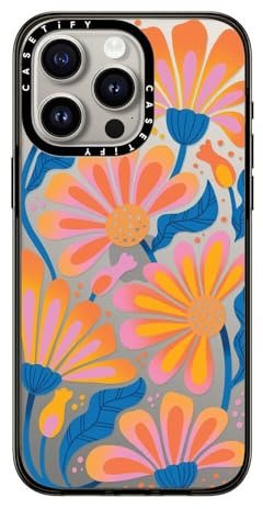 CASETiFY Compact Case for iPhone 15 Pro Max [2X Military Grade Drop Tested / 4ft Drop Protection] - Lazy Daisy - Clear Black