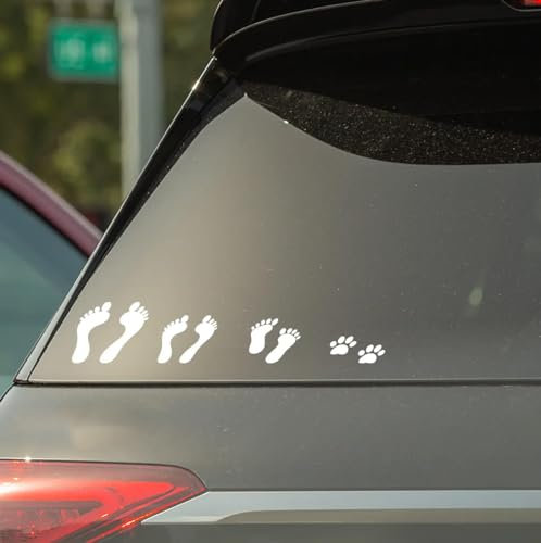 Adesivi per Auto Piedini Personalizzati - Famiglia a Bordo con Colore a scelta