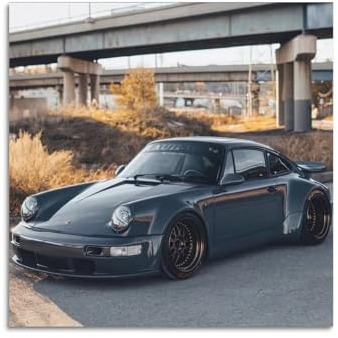 Rennwagen-Poster 964 RWB Sportwagen Super Car Dekorative Leinwand Wand & Kunst Poster Gemälde 60 x 60 cm