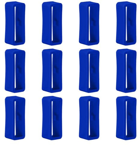 12 Stück Silikon Uhrenarmband Schlaufe Kompatibel mit Garmin Forerunner 225 Verschlussring, 26mm Ersatz Uhrenband Schlaufe Unisex Armband Sicherer Silikonring Armbanduhr Halter, Blau