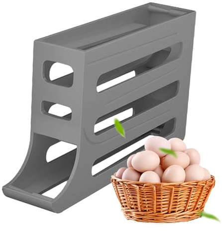 Portauova rotanti, dispenser automatico per uova per frigorifero, portauova a 4 livelli, portauova, 30 uova