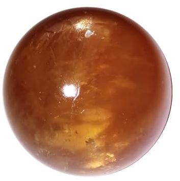 FOCCAR Quarz-Dekoration Natürliche polierte isländische Spar-Kristallkugel Orange Calcit-Kugel-Dekoration Naturstein (Size : 5-6cm)