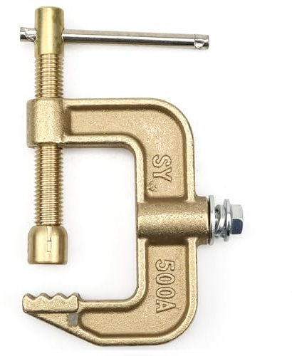 Vaphy 500A G-shape Welding Ground Clamp Brass Ground Earth Clamp Suitable for MIG MMA TIG ARC