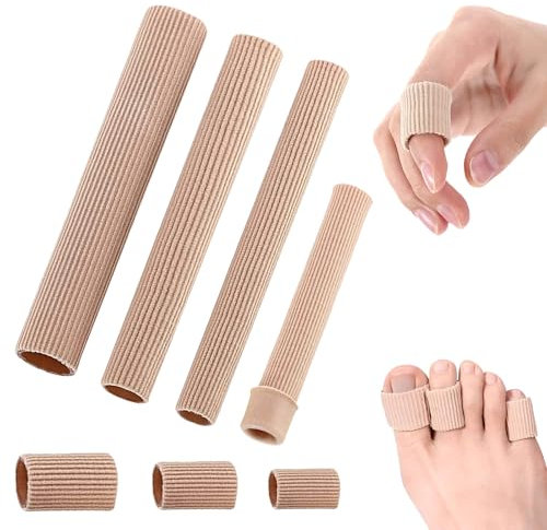 3 PCS Zehenschutz Silikon,Zehenschutz Großer Zeh,Schneidbar Silikon Zehenschutz Toe Cushion Tube Schlauchbandage,Zehenschutz Schaumstoff,Zehenpolster für Callus Kissen,Corns Remover(3 Größen)