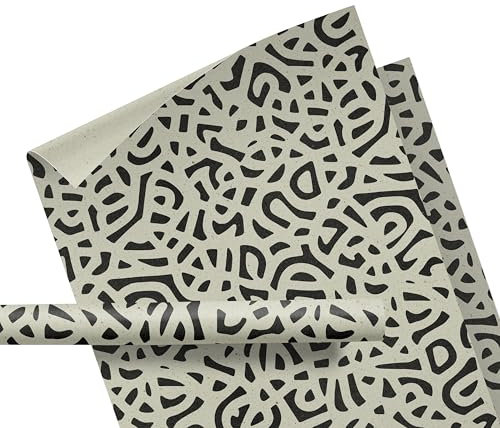 Geschenkpapier aus Graspapier mit Muster – Geschenkpapier Gras, Natur – ökologisch, nachhaltig – Geschenke zu Geburtstag, Weihnachten, Ostern, Hochzeit – Rolle: 47 cm breit, 3 m lang - ORIENTALISCH