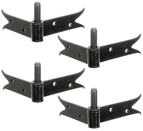Alberts 863838 Eck-Kloben | zum Anschrauben | schwarz | Dornmaß Ø14 mm | Platte 140 x 120 mm | 4er Set