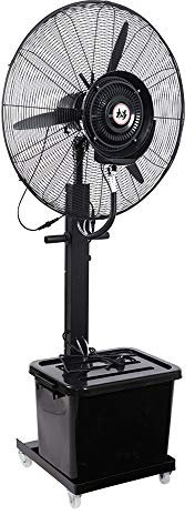 Natliedop Pedestal FansCooling Fans Oscillating Fan Misting with 3 Cooling Speeds 90° Oscillated Pedestal Fans Copper Motor Standing Fan for Industrial, Commercial, Residential, and Greenhouse