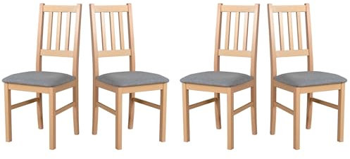 LeafDesign Esszimmerstühle Holz - Esszimmerstuhl 120 kg - Stuhl Buche Massiv - Stühle Esszimmer 4er Set - Holzstuhl - Esstischstühle - Küchenstühle 4er Set