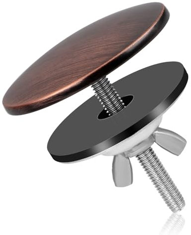 Kitchen Sink Hole Cover, Zinc Alloy Stainless Steel Kitchen Sink Plug Sealing Cover Sink Plug Faucet Hole Plate Stopper for Kitchen Sink Tap (Bronze)