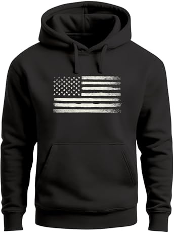 Neverless® Hoodie Herren USA Flagge Print Retro Style Männer Fashion Streetstyle