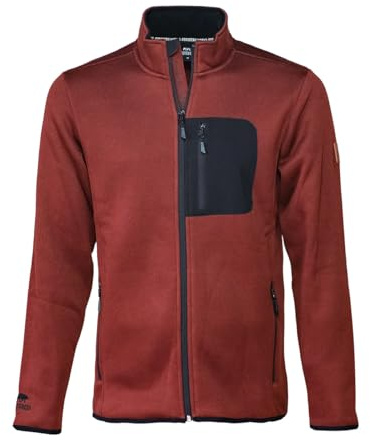 FORSBERG warme Strickjacke Herren mit Brusttasche - Weiches Strickfleece, Reißverschluss & Kragen, ideal für kalte Tage bei Freizeit und Arbeit