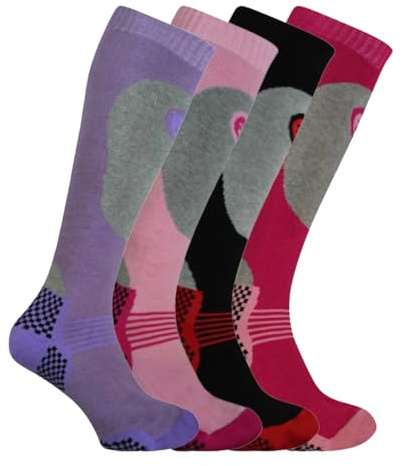 Lot de 4 paires de chaussettes de ski hautes performances pour femme