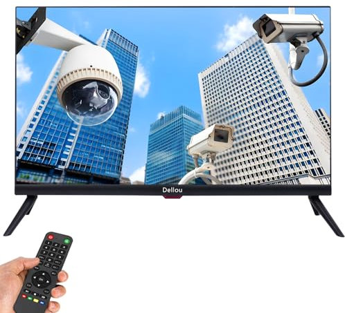 Eoulyee 24 Zoll Überwachungskamera Monitor, CCTV Überwachungsanzeige, Multifunktionsschnittstelle HDMI, AV, BNC, VGA, USB, PC Eingang LCD-Computermonitor 1920x1080 Full HD Auflösung