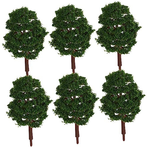 Angoily 20 Stück Simulationsbaummodell Modelleisenbahnbäume Anlage Modelleisenbahn Landschaft Modell-Miniaturbäume szenisch weihnachsbaume Little Trees Modellbaum Miniatur Baumfigur Green