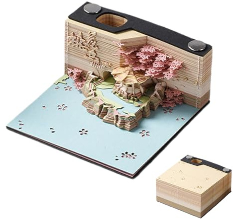 Notes autocollantes non collantes | Feuilles amovibles sans résidus - Planner avec gravure - Bloc multi-usages motifs vintage pour bureau, Noël, Pâques, école et bureau