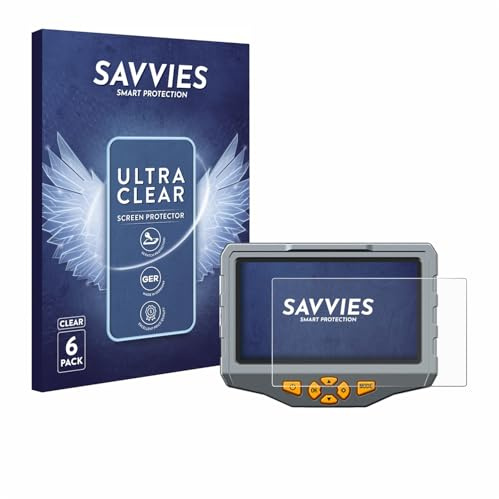 Savvies 6 Stück Schutzfolie für Teslong TD500 Displayschutz-Folie Ultra-Transparent
