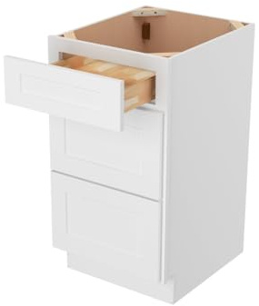 Furinno Shaker Bath Vanity Cabinet Without Top, Ready to Assemble, 21 D x 18 W x 34.5 H, White