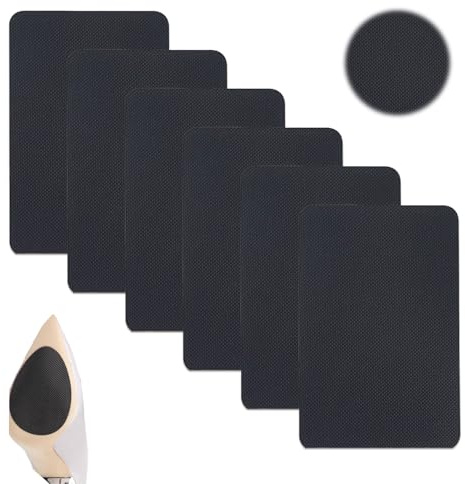 6Pcs Rubber Pads, Grip Tape, Anti Slip Tape, Rubber Sheet, Anti-Slip Pads for Drawer Stair Tool Floor, Waterproof Shock Absorption Heat Resistant Sound Dampening, Ultra-Thin, 5.8x3.8in(Black)