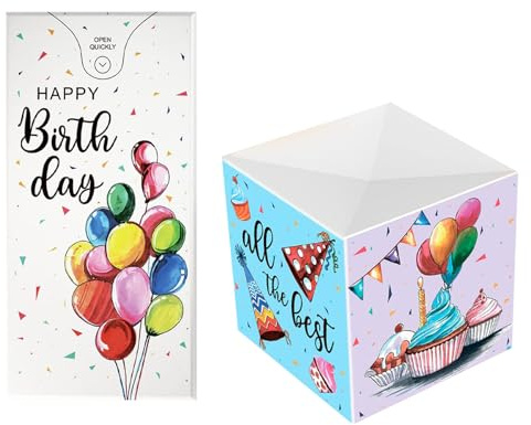 Papier-Konfettibox, 17 cm, Partyzubehör gefüllt mit buntem Konfetti für Geburtstag, Feier, Hochzeit, Kinder, Erwachsene, Zuhause, Event, Party-Dekoration