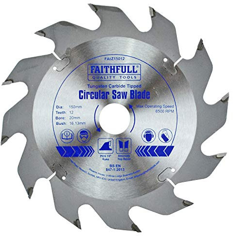 Faithfull - Lama per sega circolare con 40 denti in carburo al tungsteno, 150 x 20 mm