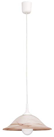 Pendelleuchte Alabastro brauner Alabaster/weiß E27 1x MAX 60W