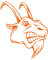 kleb-Drauf | 1 Ziegenbock | Orange - glänzend | Autoaufkleber Autosticker Decal Aufkleber Sticker | Auto Car Motorrad Fahrrad Roller Bike | Deko Tuning Stickerbomb Styling Wrapping