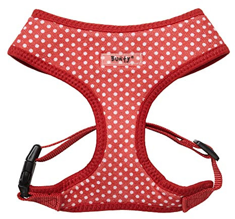 Bunty Medium No Pull Dog Harness - Soft, Breathable, Durable, Adjustable Vest Harnesses, Lightweight, Anti Pull - Medium, Polka-Dot