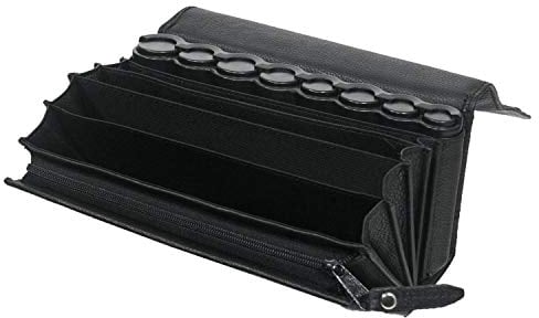 HMF 48830-02 Sac de Café, Porte-Monnaie de Serveur, incl. changeur de Monnaie pour Euros et Ceinture de Transport de Cuir, 20,5 x 6,5 x 10,0 cm, Noire