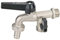Nichelato doppio tocco giardino esterno valvola bugatti 1/2 x 3/4 x 3/4 BSP