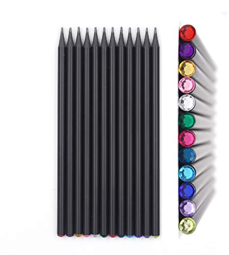 Yalulu HB Schreiben Malen Zeichnen Hochwertiges Diamant Schreiben Bleistift-Set, 12 Stück