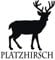 kleb-Drauf® | 1 Platzhirsch | Schwarz - matt | Autoaufkleber Autosticker Decal Aufkleber Sticker | Auto Car Motorrad Fahrrad Roller Bike | Deko Tuning Stickerbomb Styling Wrapping