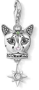 Thomas Sabo Damen Charm-Anhänger Katze 925 Sterling Silber 1820-845-7