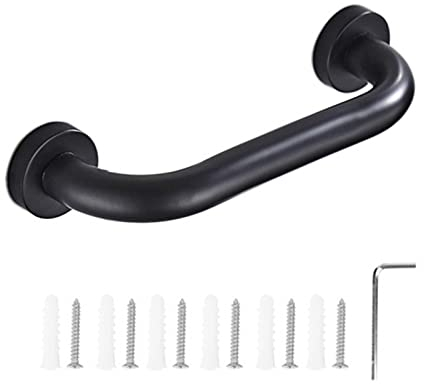 SacJkt Badezimmer Haltegriff Aluminiumlegierung, Dusche Sicherheitsgriff, 30CM rutschfeste Wandgriff Für Badezimmer Badewanne Toilette (Schwarz)