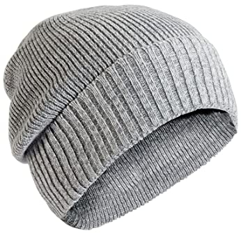 camel active Herren 406500/8m50 Beanie-Mütze, Stone Gray, Einheitsgröße