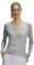 FALKE Damen Strickjacke YOGA Wickeljacke W JA Seide Baumwolle feuchtigkeitsregulierend 1 Stück, Grau (Light Grey 3106), XL/XXL