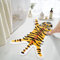 Tigerförmiger Teppich, Badematte, künstlicher Tiger, bedruckt, rutschfest, Badezimmer, Fußmatte, Tiere, Teppich, kleine Heimdekoration, Matte, Spielmatte, Duschteppiche (85.1x54.9 cm)