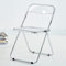 AoForce Sillas Plegables de acrílico Silla Plegable Transparente Moderna de Lujo Asiento de Cristal apilable Asiento de la Sala de Estar - Silla Lateral con Marco Cromado for Interior (Color : White)