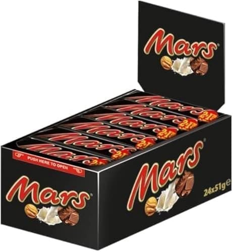Wowboxme Mars Chocolate Bars | 24 Bars of 51 g| Milk Chocolate | Bulk Gift Treat Office Box (12 Boxes (288 Bars))