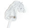 FOLDZILLA Steckenpferd aus Pappe 115 x 40 x 25 cm Hobbyhorse Stockpferd - Pferd Ethno blau zum Ausmalen