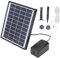 Solar-Brunnenpumpe, Solar-Teichpumpe, Solar-Teichpumpen-Set, 10 V, 6 W Gleichstrom, 180° Verstellbar, DIY-Solar-Wasserpumpen-Set mit Blasenstein, Solar-Wasserpumpe