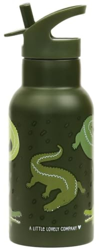 A LITTLE LOVELY COMPANY Trinkflasche aus Edelstahl mit Krokodilmotiv
